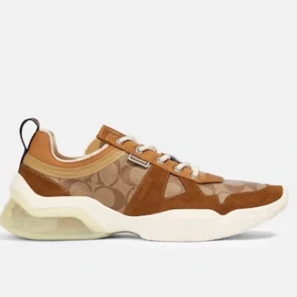 COACH Men’s Citysole Runner Khaki Light Saddle Sneaker New in Box NIB - Picture 2 of 12